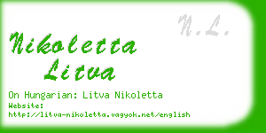 nikoletta litva business card